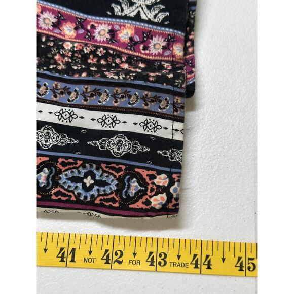 Bongo Skirt Womens Large Black Maxi Floral Boho Beachy Festival Hippie Summer - Picture 8 of 9